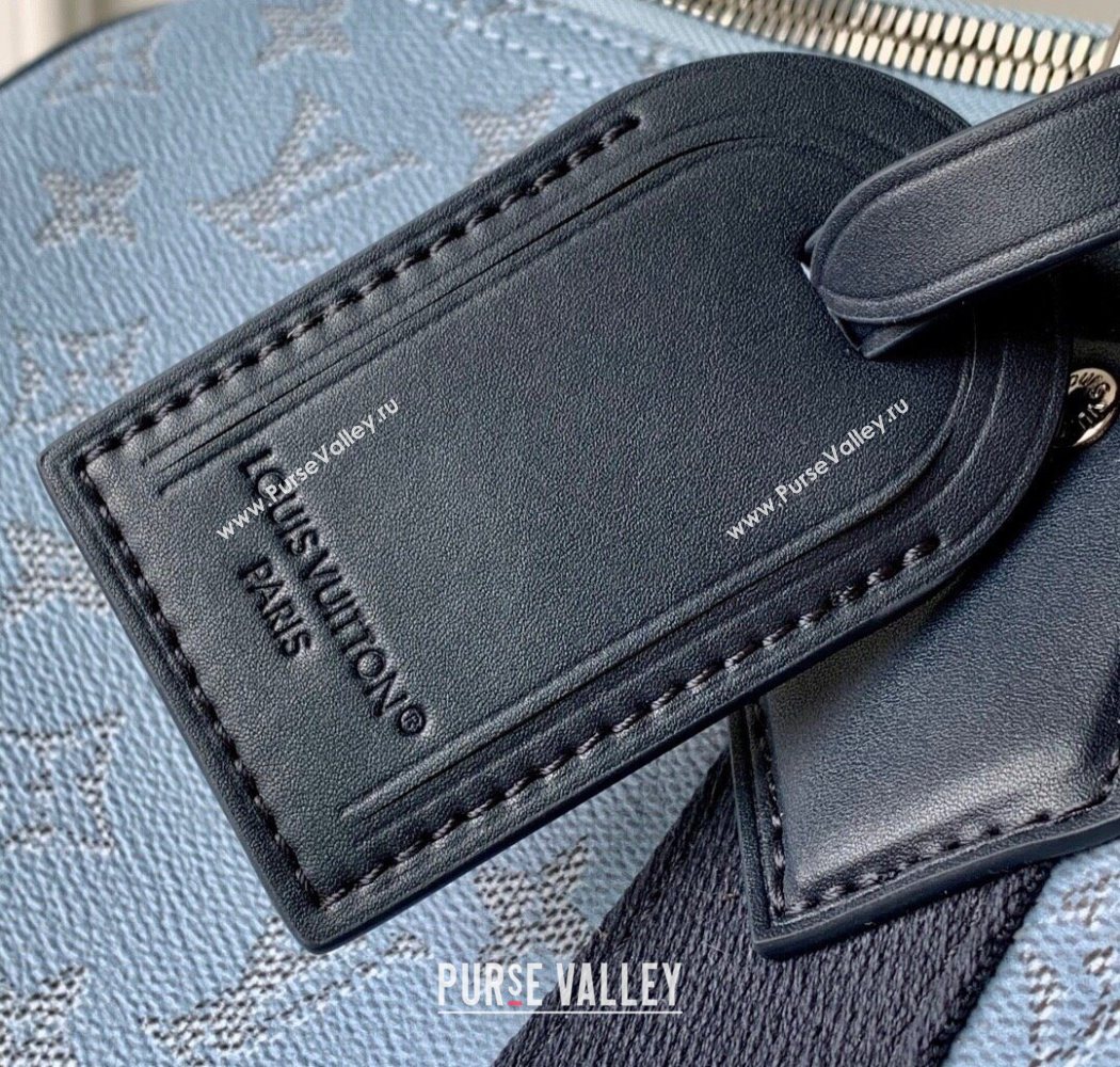 Louis Vuitton Mens Keepall Bandouliere 50 Travel bag in Blue Monogram Heritage Canvas 2025 M14837 (KI-250702045)