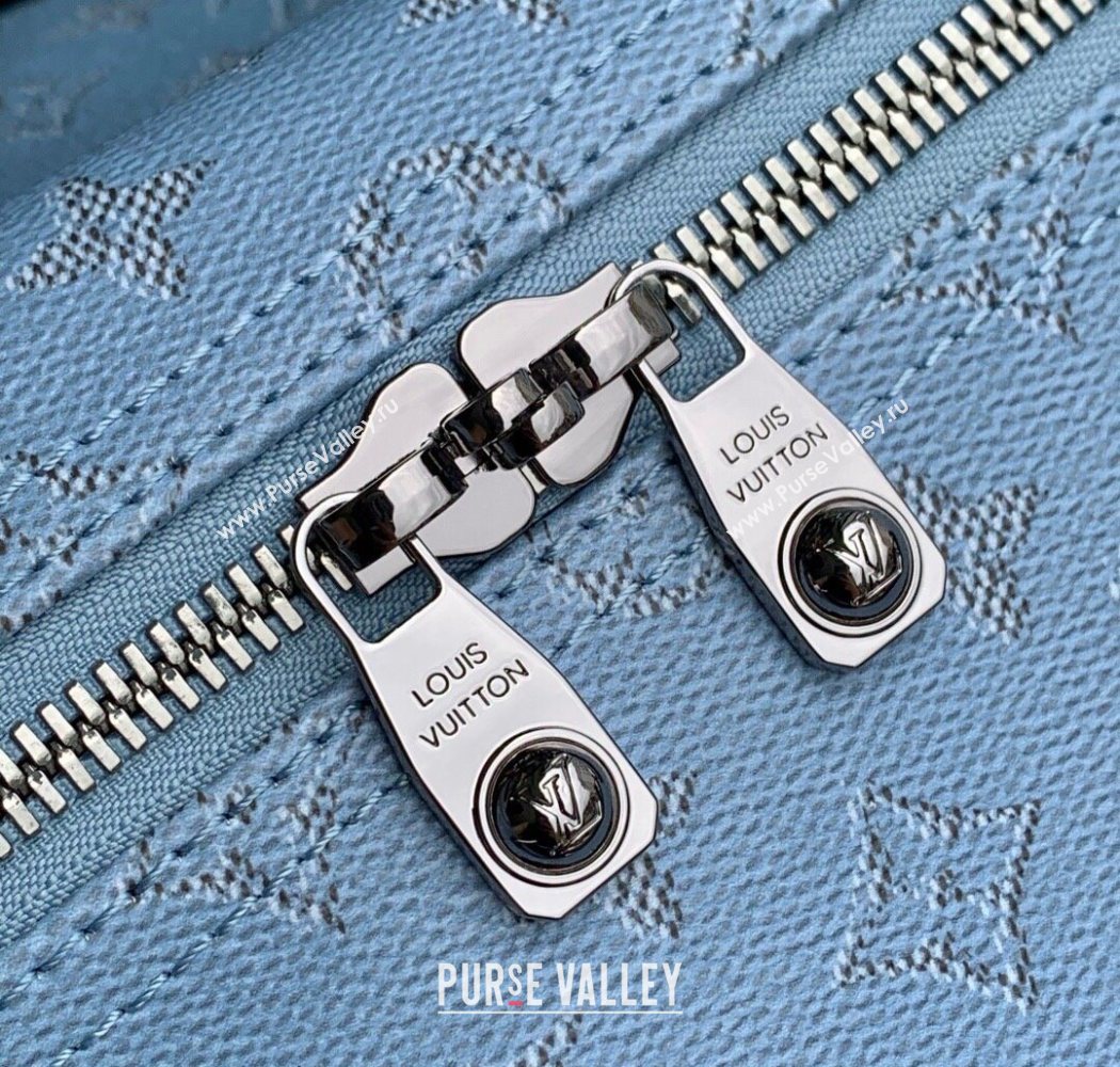 Louis Vuitton Mens Keepall Bandouliere 50 Travel bag in Blue Monogram Heritage Canvas 2025 M14837 (KI-250702045)