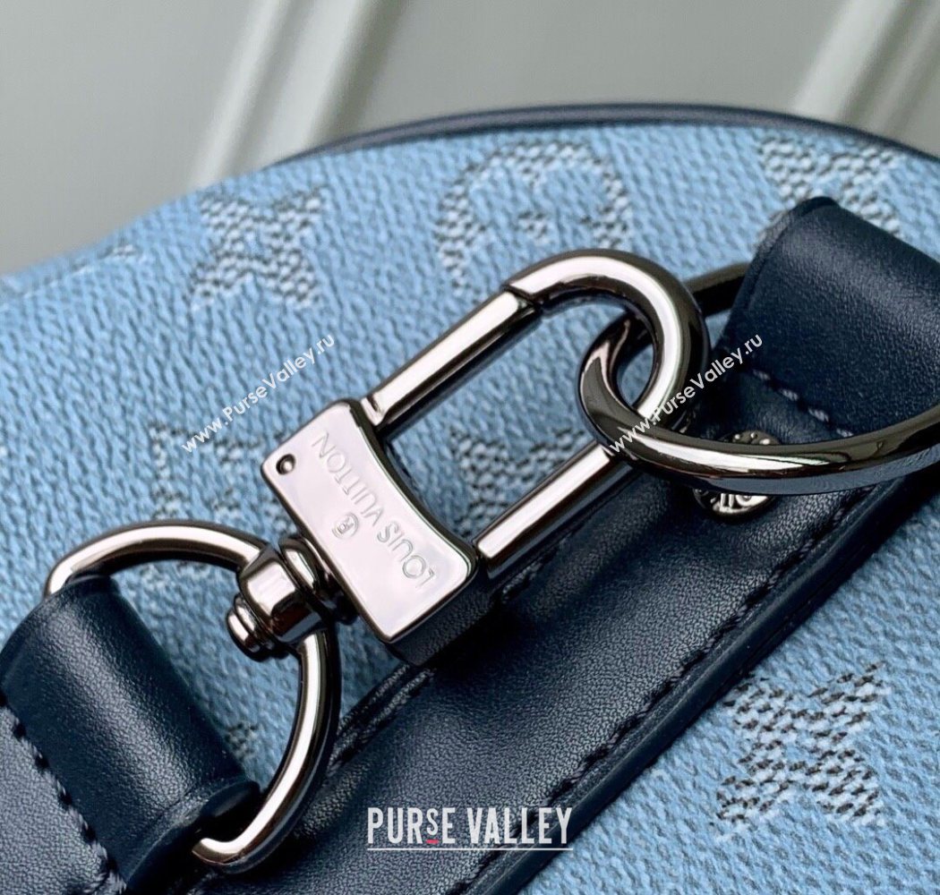 Louis Vuitton Mens Keepall Bandouliere 50 Travel bag in Blue Monogram Heritage Canvas 2025 M14837 (KI-250702045)