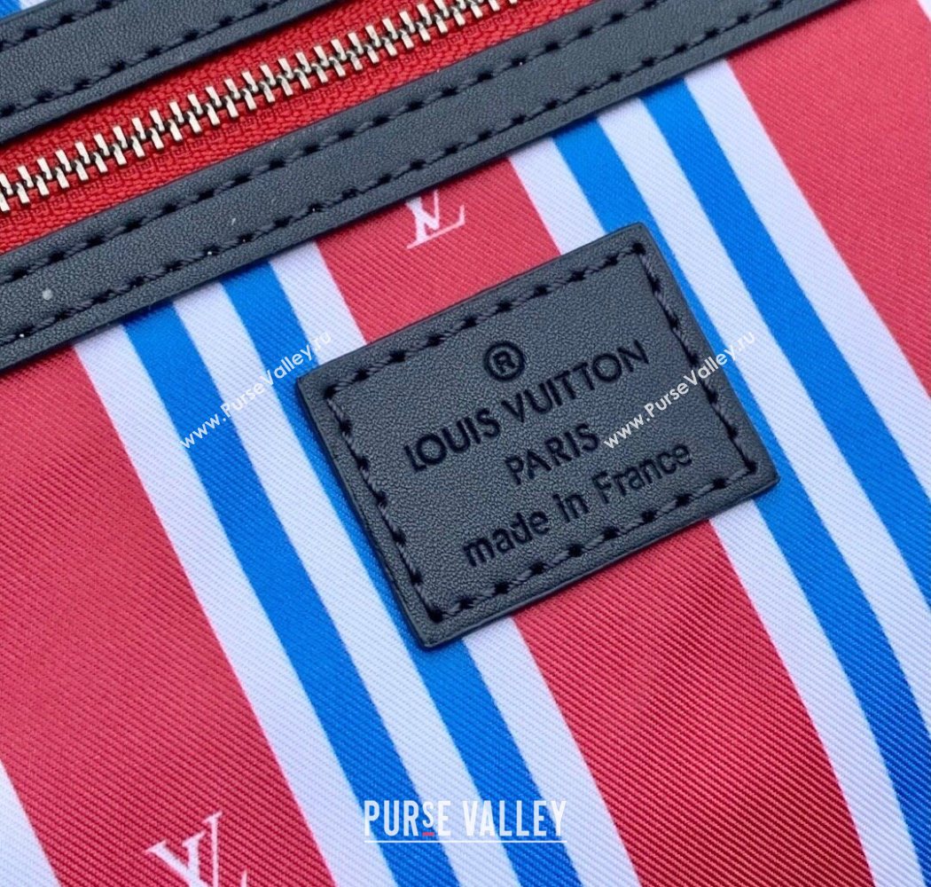 Louis Vuitton Mens Keepall Bandouliere 50 Travel bag in Blue Monogram Heritage Canvas 2025 M14837 (KI-250702045)