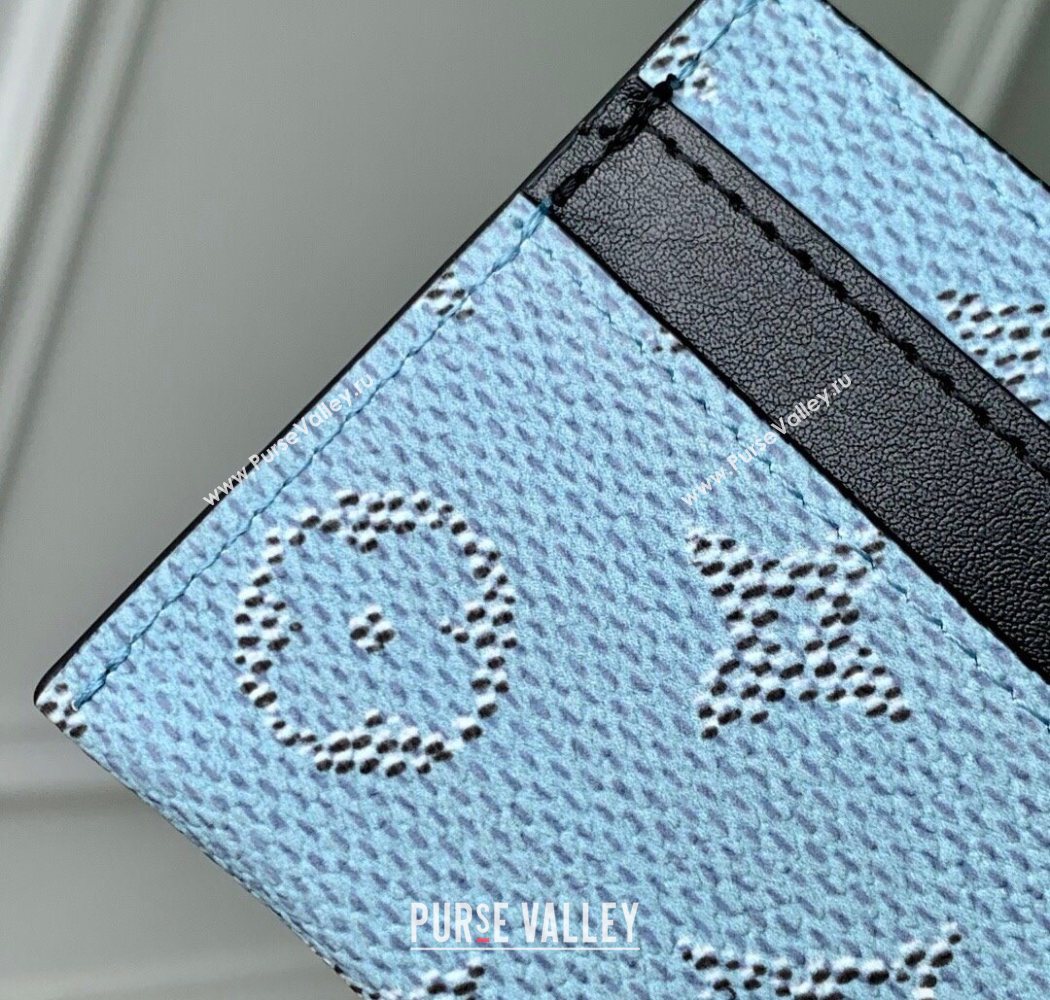 Louis Vuitton Double Card Holder Wallet in Monogram Heritage Canvas M14766 Blue 2025 (KI-250701105)