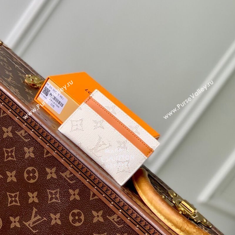 Louis Vuitton Double Card Holder Wallet in Monogram Heritage Canvas M14766 Off-White 2025 (KI-250701106)