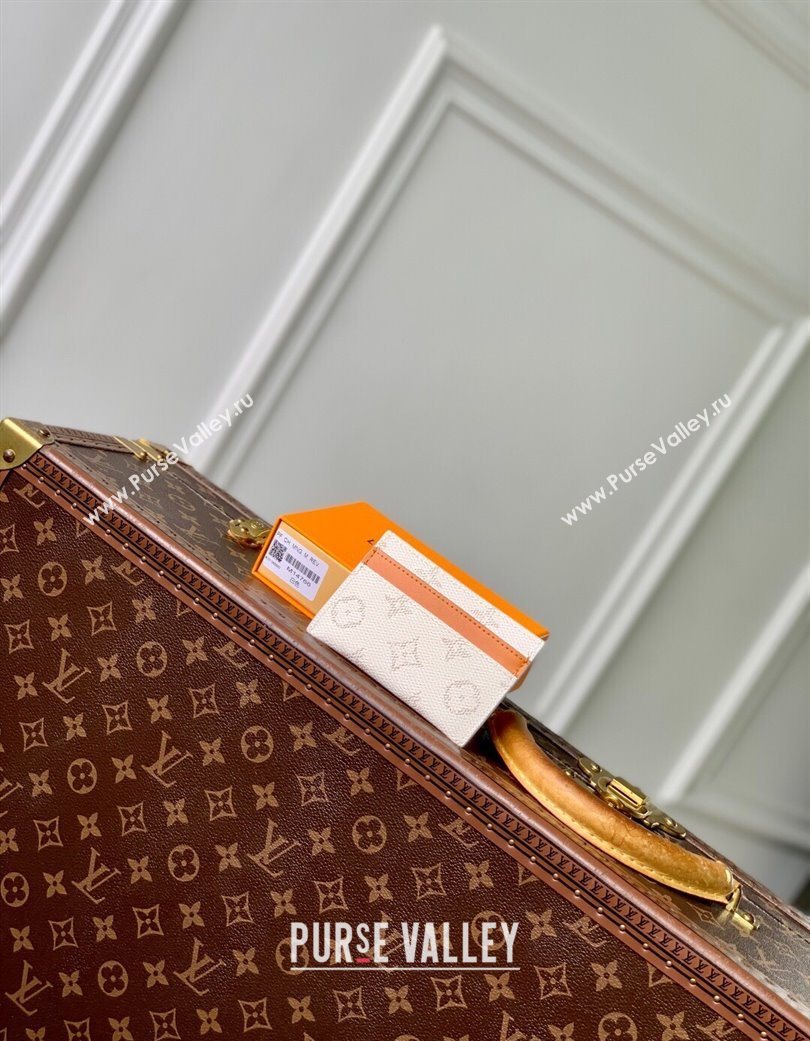 Louis Vuitton Double Card Holder Wallet in Monogram Heritage Canvas M14766 Off-White 2025 (KI-250701106)