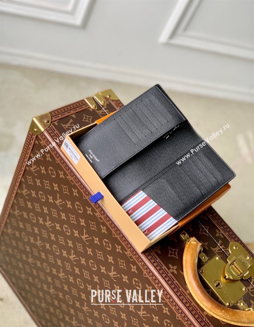 Louis Vuitton Brazza Wallet in Monogram Heritage Canvas M12656 Blue 2025 (KI-250701097)