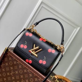 Louis Vuitton LV x TM Twist MM Bag in Black Cherry Epi leather M14094 2025 (KI-250702009)