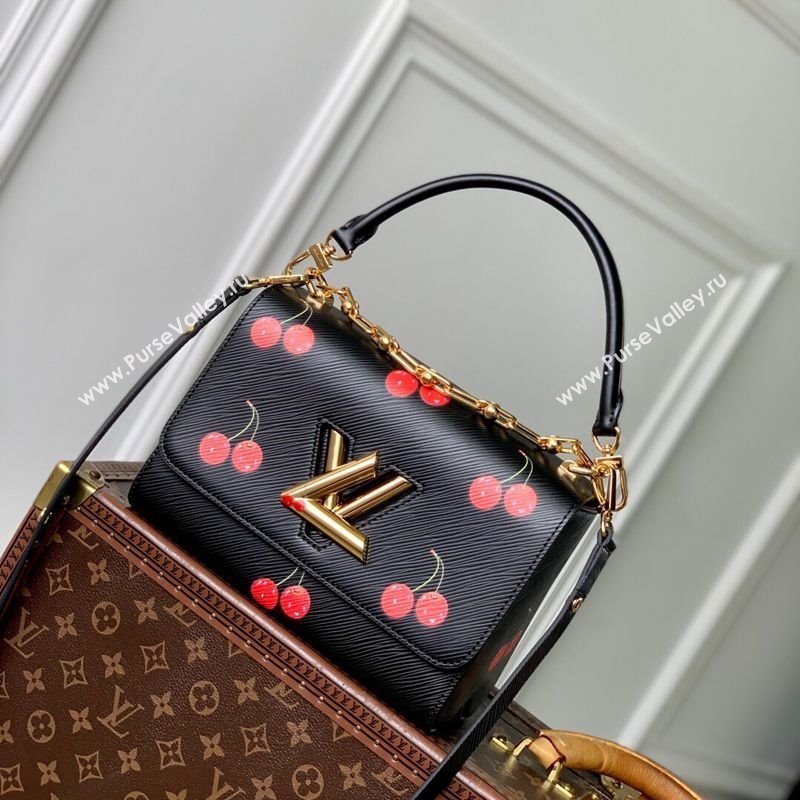 Louis Vuitton LV x TM Twist MM Bag in Black Cherry Epi leather M14094 2025 (KI-250702009)