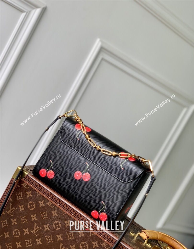 Louis Vuitton LV x TM Twist MM Bag in Black Cherry Epi leather M14094 2025 (KI-250702009)