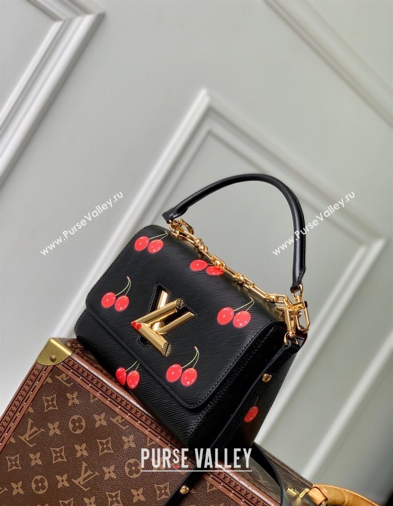 Louis Vuitton LV x TM Twist MM Bag in Black Cherry Epi leather M14094 2025 (KI-250702009)