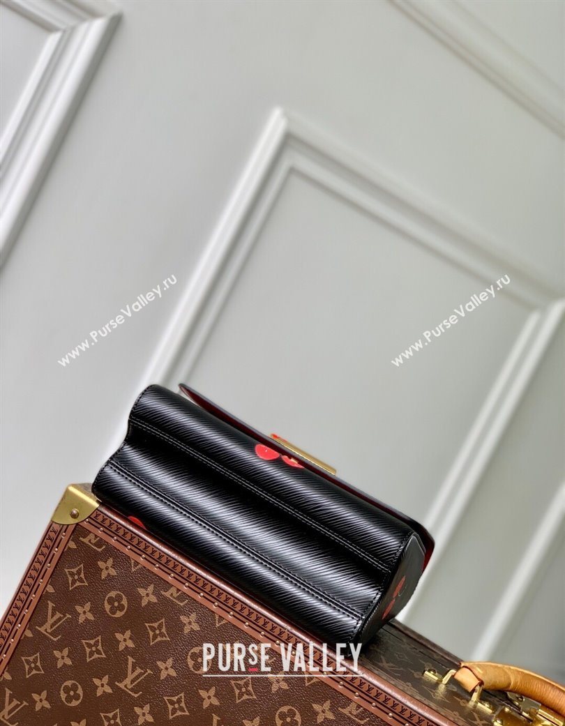 Louis Vuitton LV x TM Twist MM Bag in Black Cherry Epi leather M14094 2025 (KI-250702009)