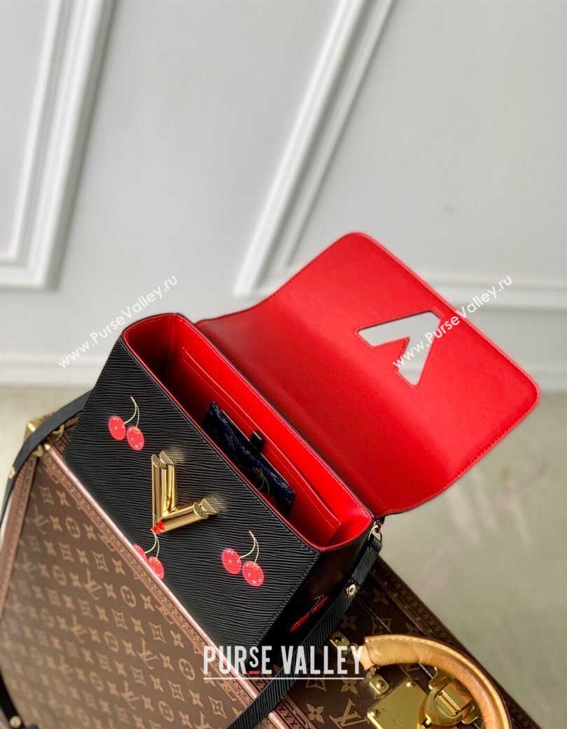 Louis Vuitton LV x TM Twist MM Bag in Black Cherry Epi leather M14094 2025 (KI-250702009)