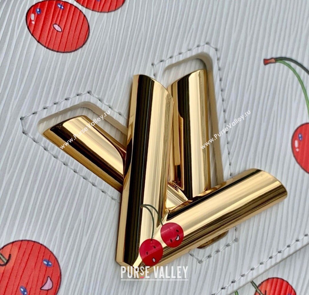 Louis Vuitton LV x TM Twist PM bag in White Cherry Epi Leather 2025 M13239 (KI-250702010)