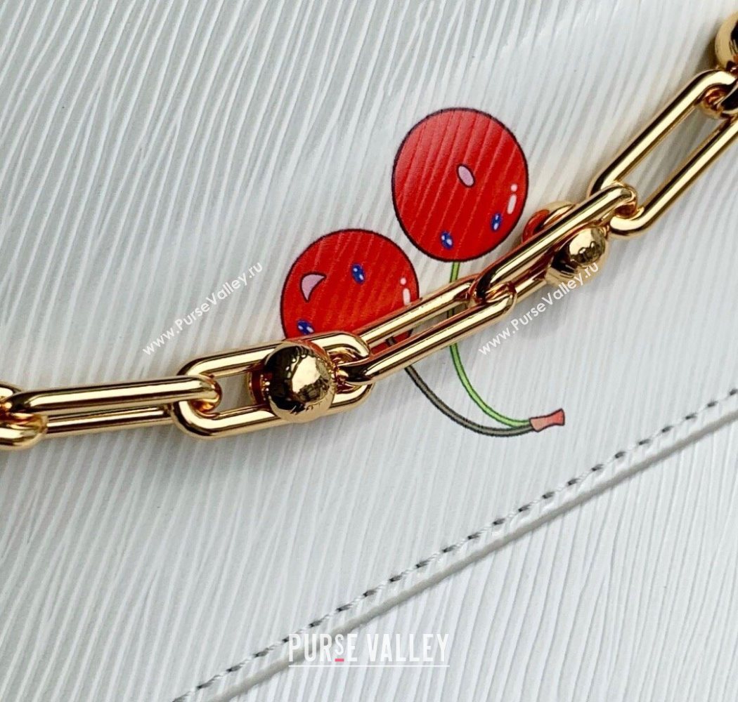 Louis Vuitton LV x TM Twist PM bag in White Cherry Epi Leather 2025 M13239 (KI-250702010)