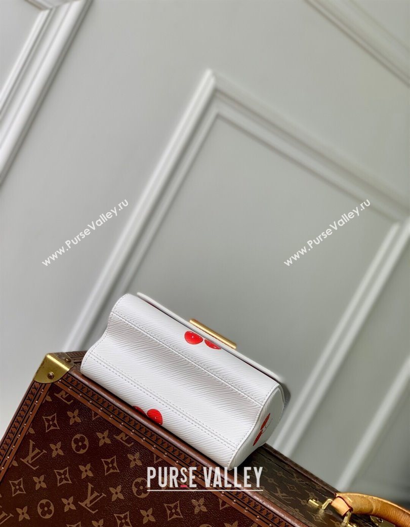 Louis Vuitton LV x TM Twist PM bag in White Cherry Epi Leather 2025 M13239 (KI-250702010)