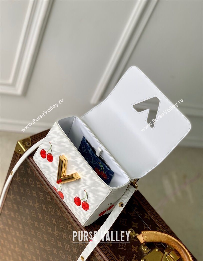 Louis Vuitton LV x TM Twist PM bag in White Cherry Epi Leather 2025 M13239 (KI-250702010)