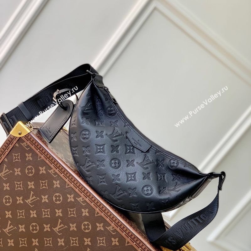 Louis Vuitton Mens Hamac Bag PM in Black Monogram Shadow Leather 2025 M12510 (KI-250702002)