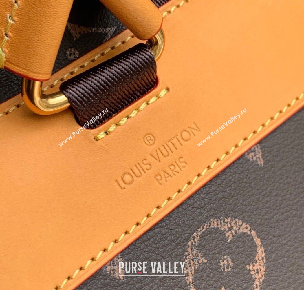 Louis Vuitton Mens Christopher MM Backpack Bag in Monogram Canvas and Leather Apricot 2025 M14038 (KI-250702018)