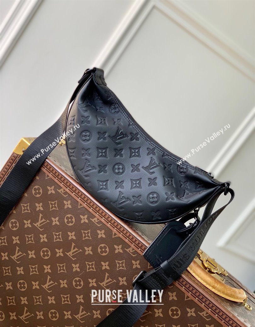 Louis Vuitton Mens Hamac Bag PM in Black Monogram Shadow Leather 2025 M12510 (KI-250702002)