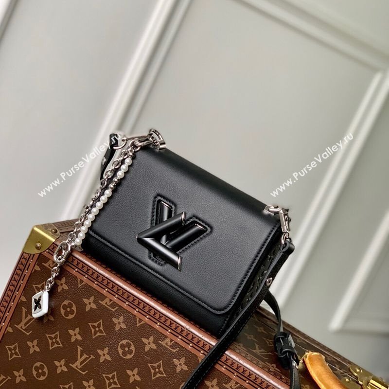 Louis Vuitton Twist PM Slim bag in Leather Black 2025 M14636 (KI-250702019)