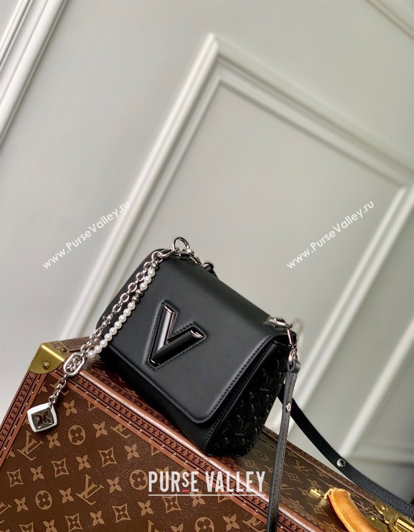 Louis Vuitton Twist PM Slim bag in Leather Black 2025 M14636 (KI-250702019)