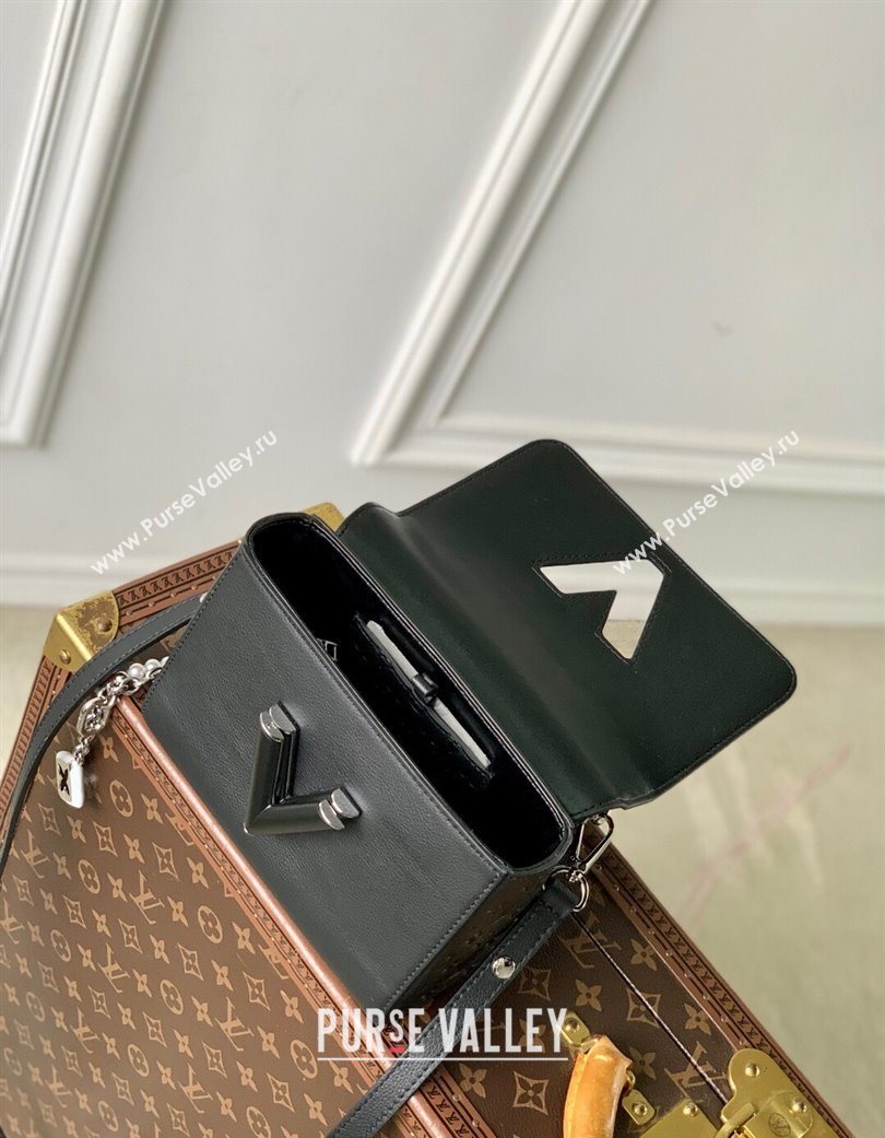 Louis Vuitton Twist PM Slim bag in Leather Black 2025 M14636 (KI-250702019)