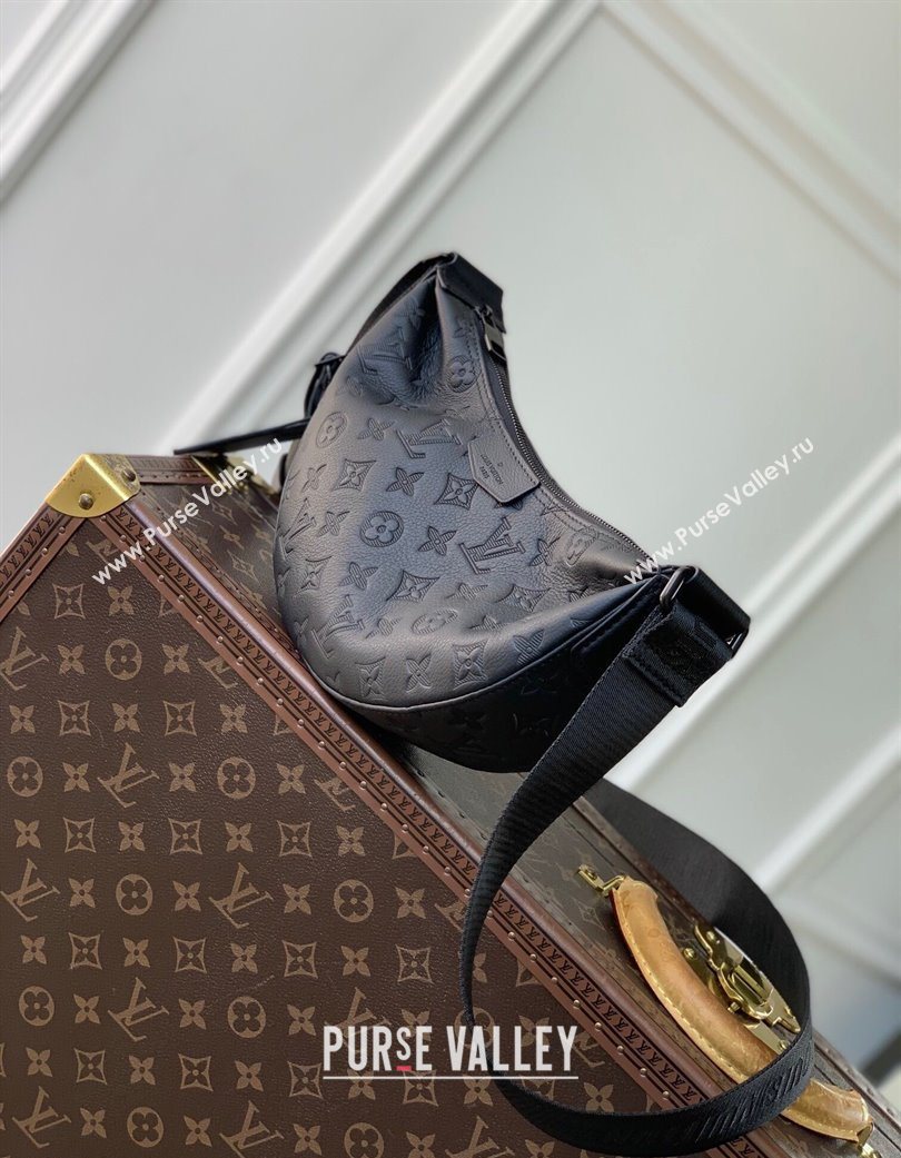 Louis Vuitton Mens Hamac Bag PM in Black Monogram Shadow Leather 2025 M12510 (KI-250702002)