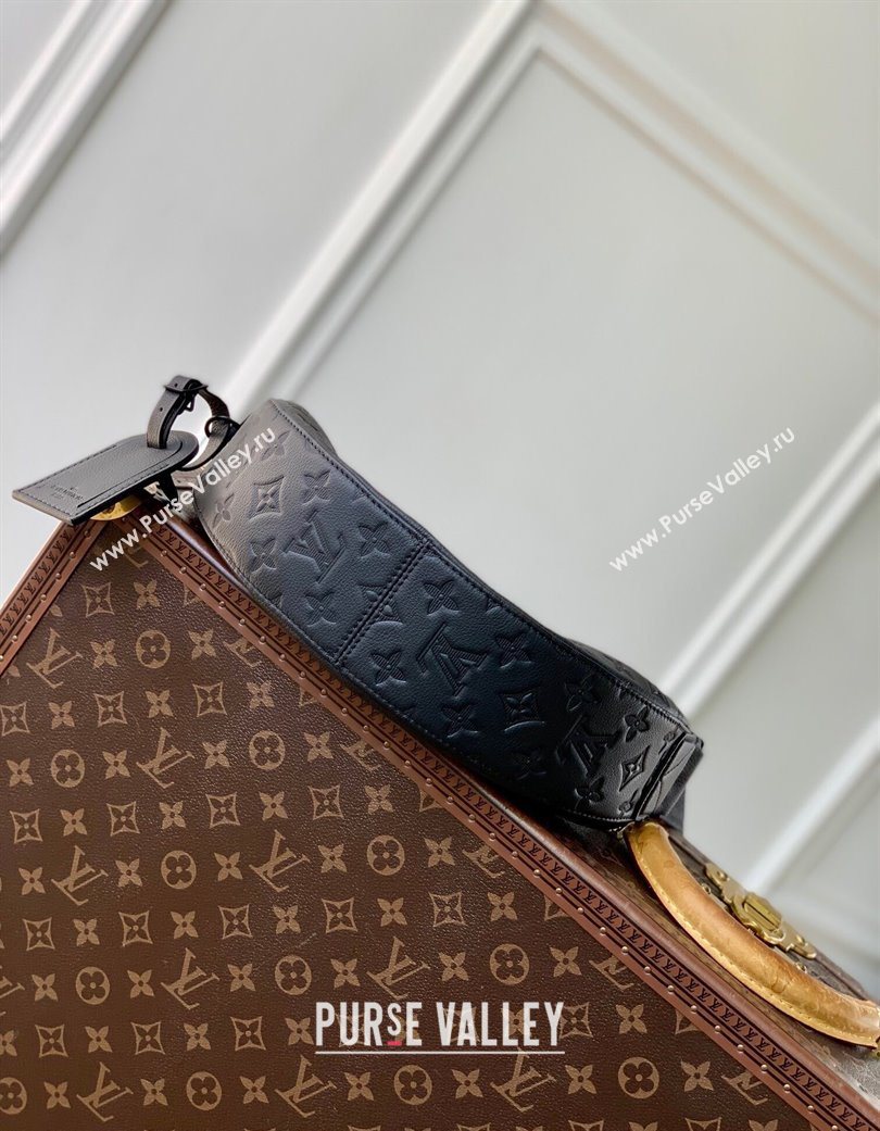 Louis Vuitton Mens Hamac Bag PM in Black Monogram Shadow Leather 2025 M12510 (KI-250702002)
