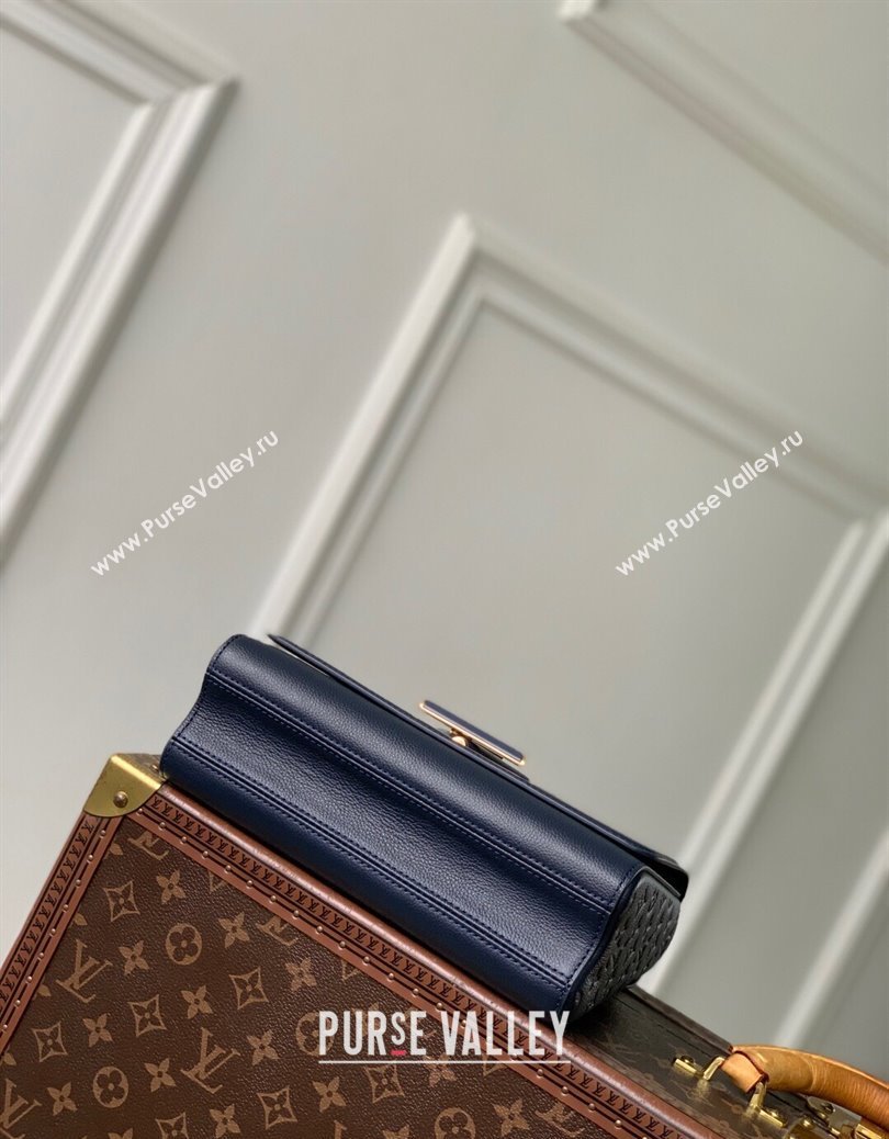 Louis Vuitton Twist MM Slim bag in Leather Navy Blue 2025 M14342 (KI-250702020)