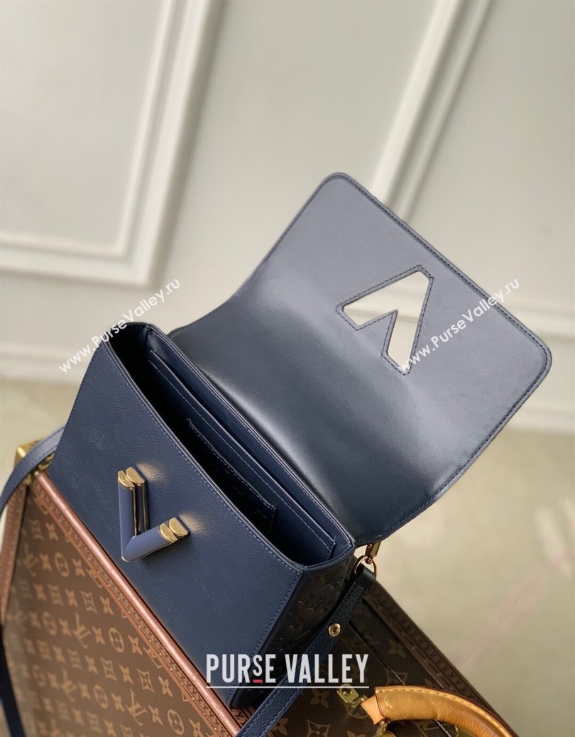 Louis Vuitton Twist MM Slim bag in Leather Navy Blue 2025 M14342 (KI-250702020)