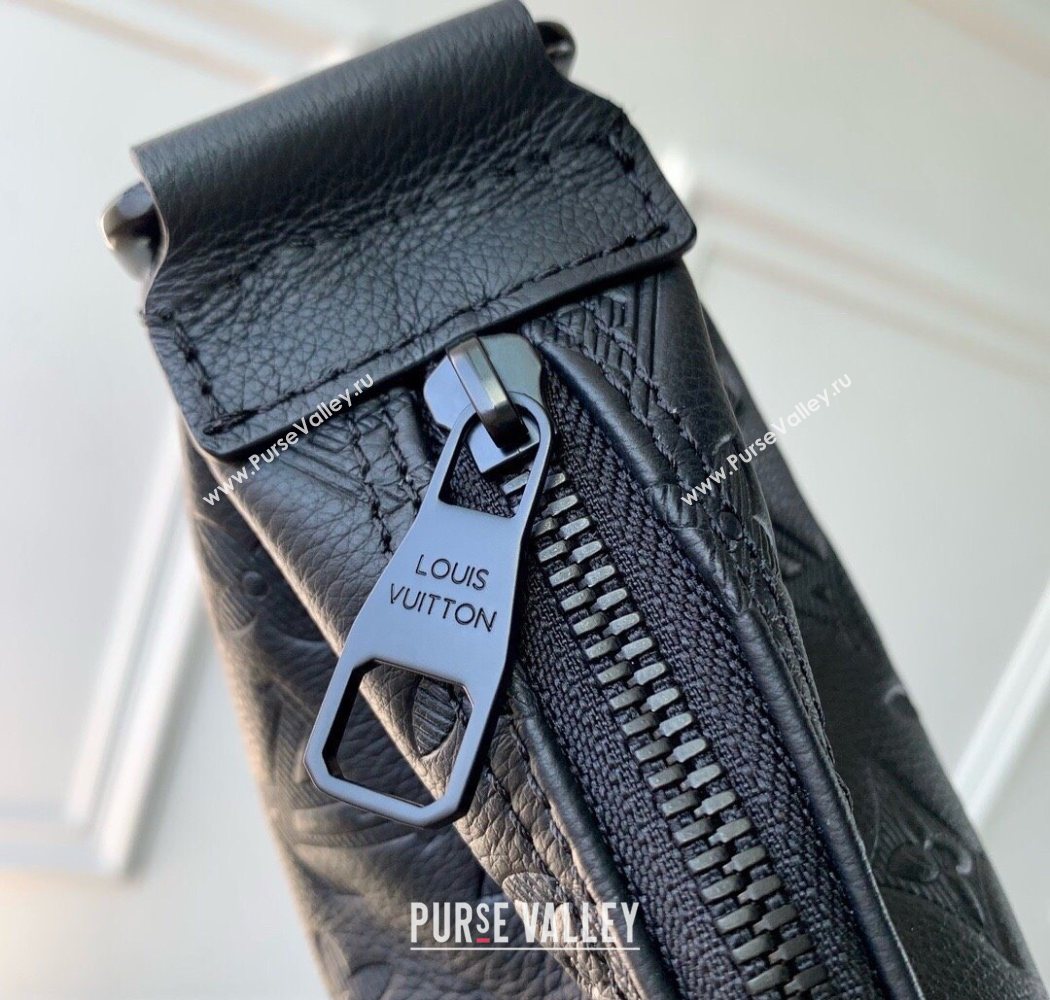 Louis Vuitton Mens Hamac Bag PM in Black Monogram Shadow Leather 2025 M12510 (KI-250702002)