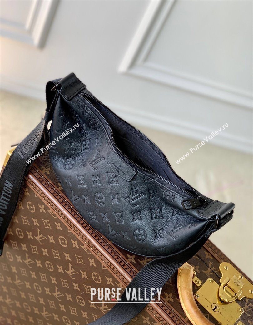 Louis Vuitton Mens Hamac Bag PM in Black Monogram Shadow Leather 2025 M12510 (KI-250702002)