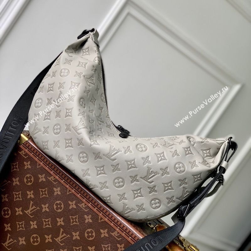 Louis Vuitton Hobo Hamac Bag in Sand Grey Monogram Shadow Leather M24468 2025 (KI-250702001)