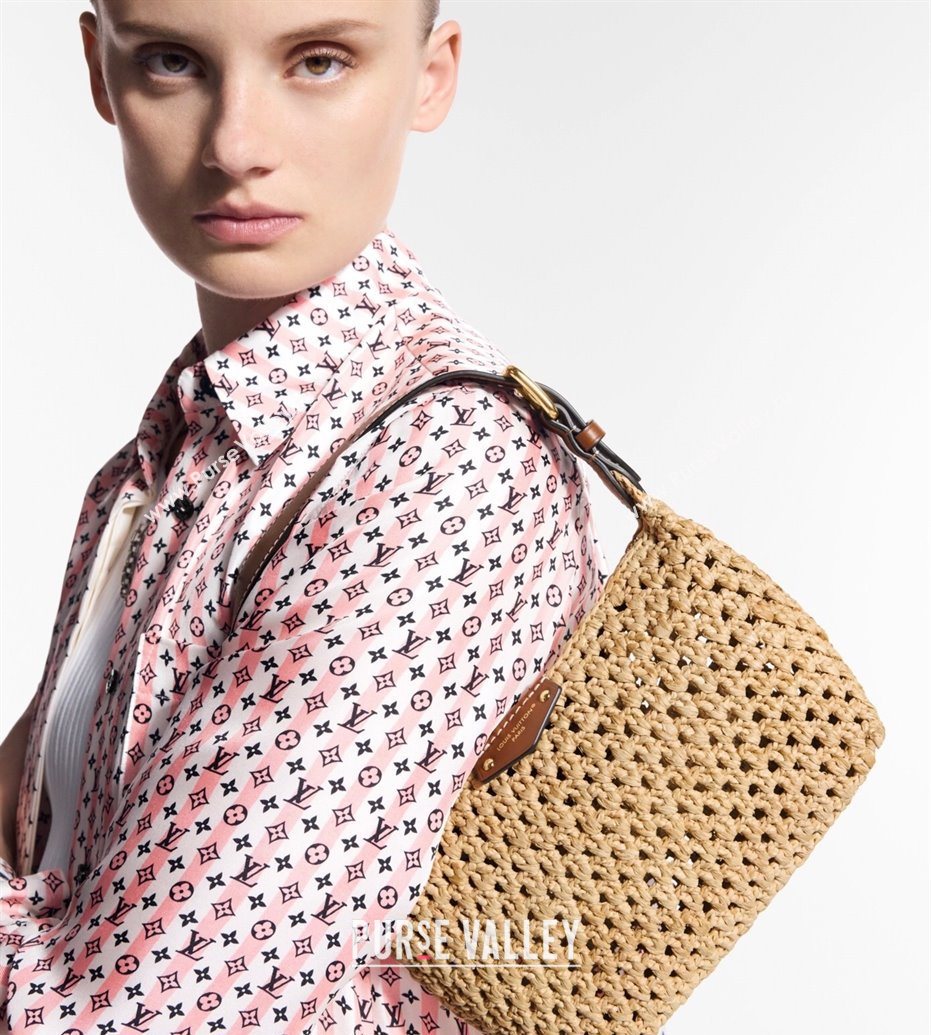 Louis Vuitton Hills Pochette Mini Bag Raffia Straw M14304 2025 (KI-250702003)