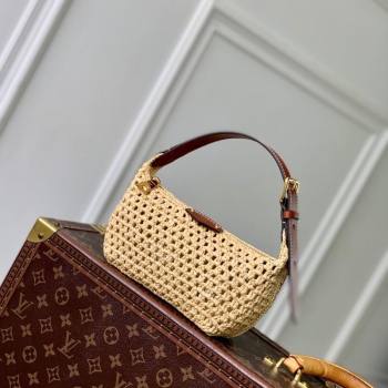 Louis Vuitton Hills Pochette Mini Bag Raffia Straw M14304 2025 (KI-250702003)