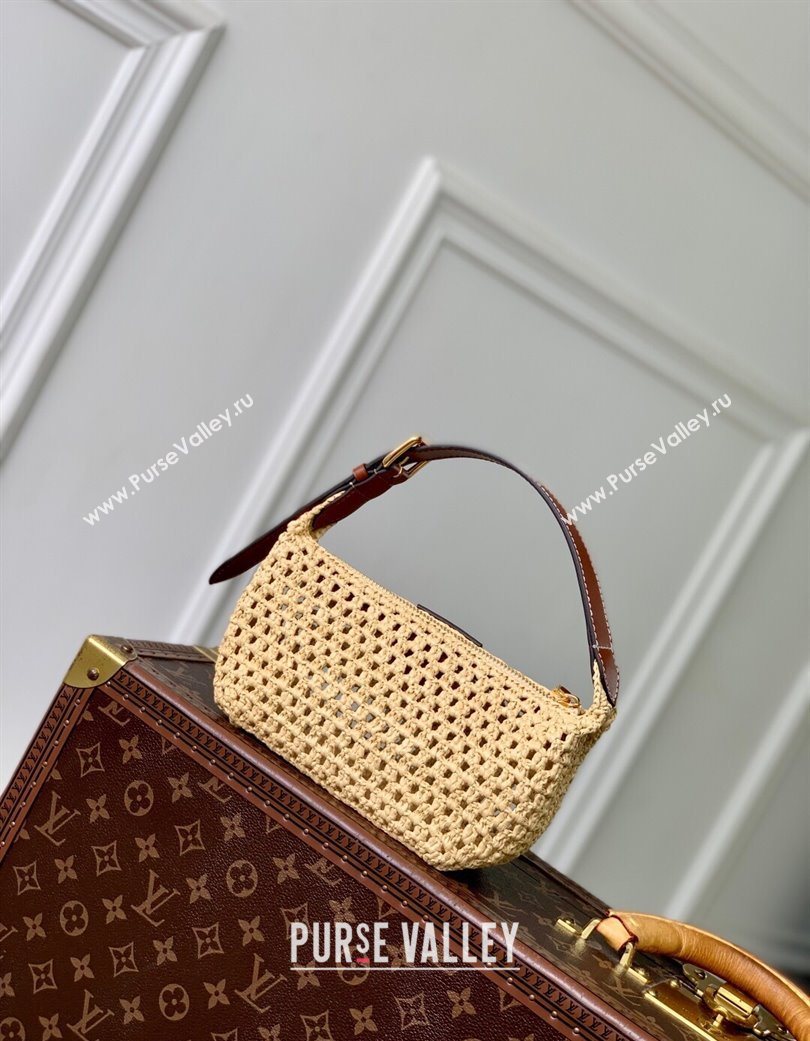 Louis Vuitton Hills Pochette Mini Bag Raffia Straw M14304 2025 (KI-250702003)
