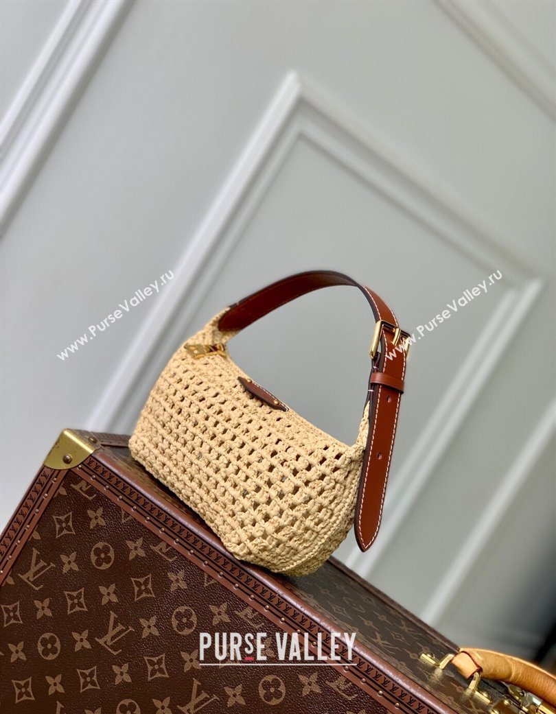 Louis Vuitton Hills Pochette Mini Bag Raffia Straw M14304 2025 (KI-250702003)