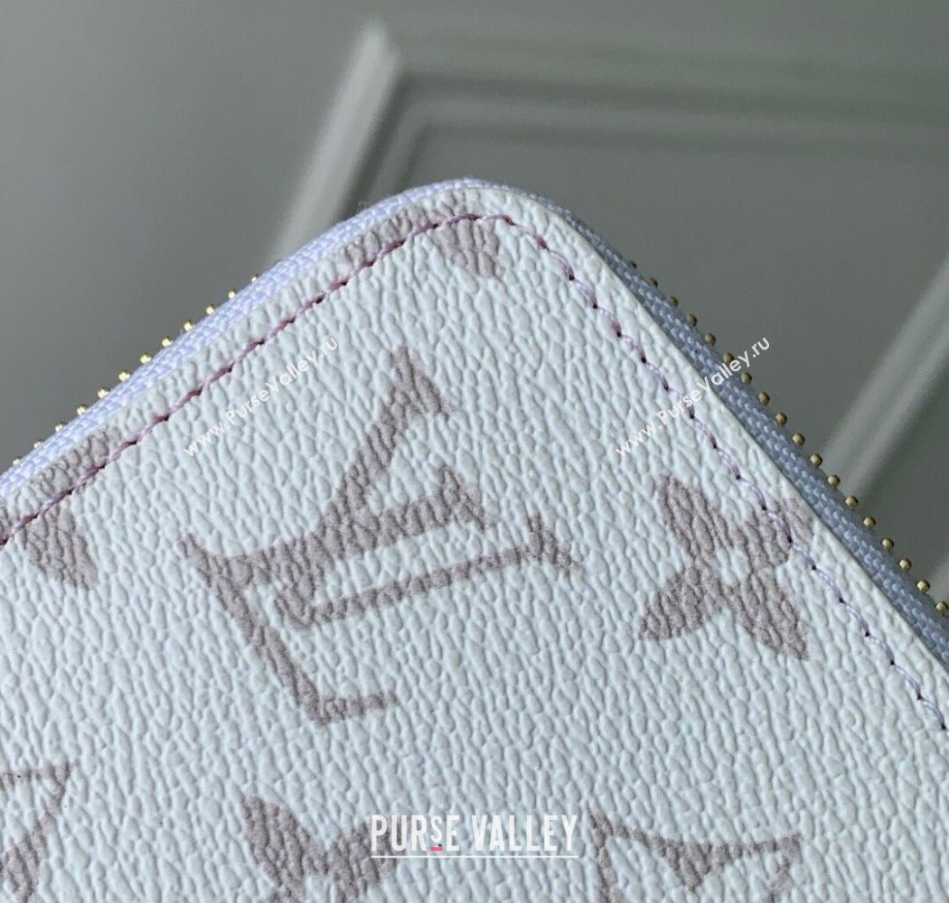 Louis Vuitton LV x TM Zippy Wallet in Cherry Monogram Canvas M14240 White 2025 (KI-250702004)