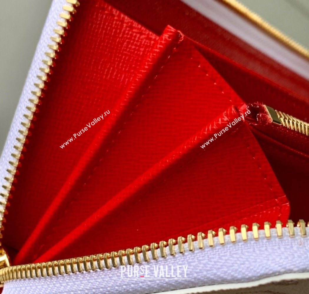 Louis Vuitton LV x TM Zippy Wallet in Cherry Monogram Canvas M14240 White 2025 (KI-250702004)
