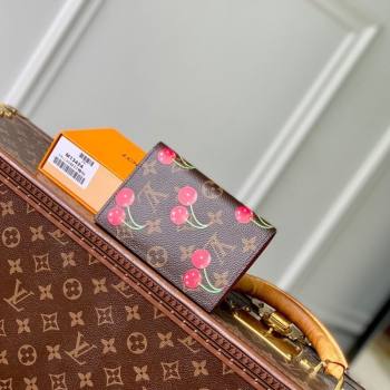 Louis Vuitton LV x TM Passport Cover in Cherry Monogram Canvas M13424 Brown 2025 (KI-250702005)