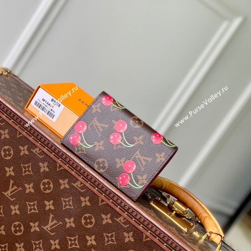 Louis Vuitton LV x TM Passport Cover in Cherry Monogram Canvas M13424 Brown 2025 (KI-250702005)