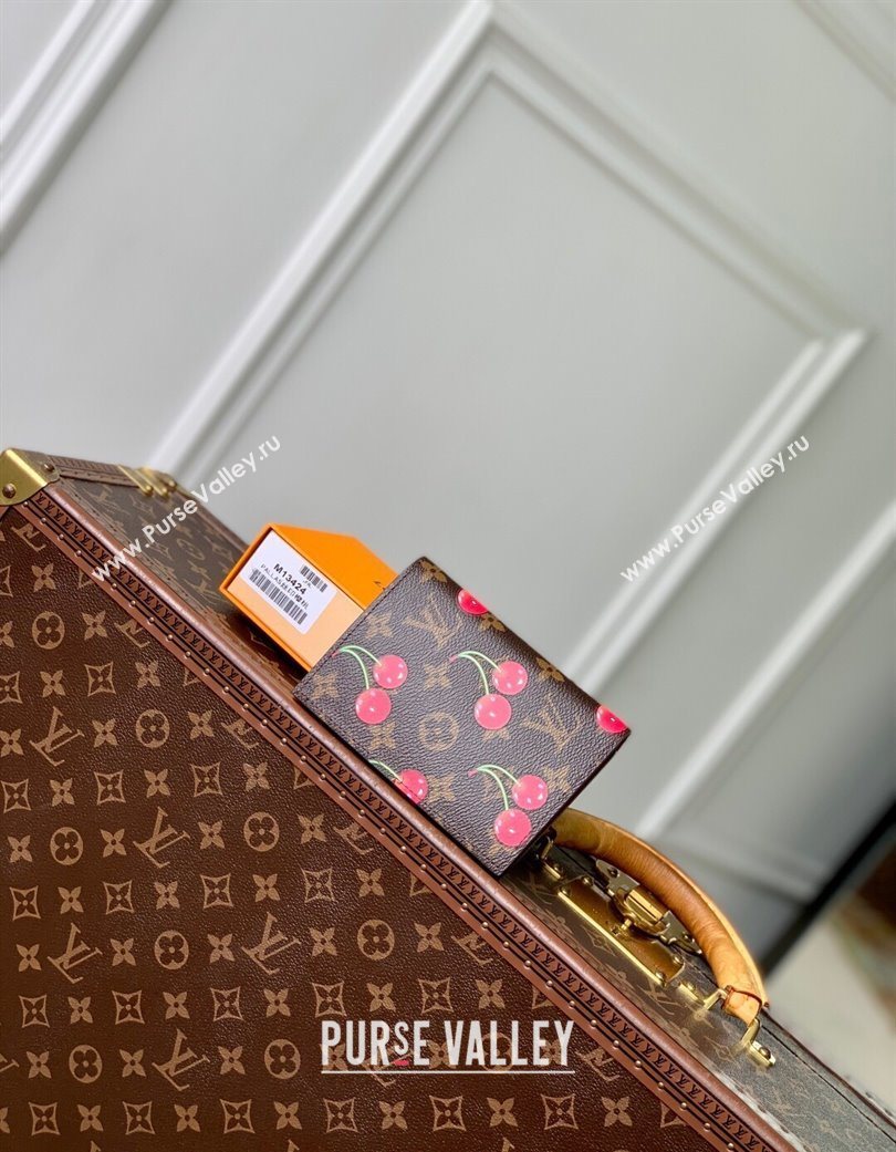 Louis Vuitton LV x TM Passport Cover in Cherry Monogram Canvas M13424 Brown 2025 (KI-250702005)