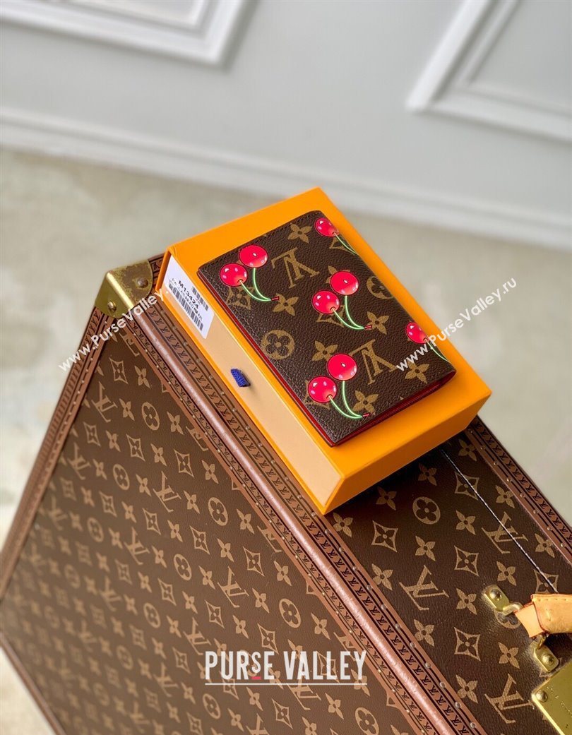 Louis Vuitton LV x TM Passport Cover in Cherry Monogram Canvas M13424 Brown 2025 (KI-250702005)