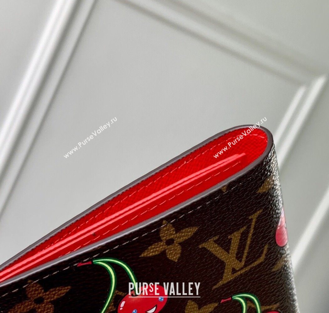 Louis Vuitton LV x TM Passport Cover in Cherry Monogram Canvas M13424 Brown 2025 (KI-250702005)