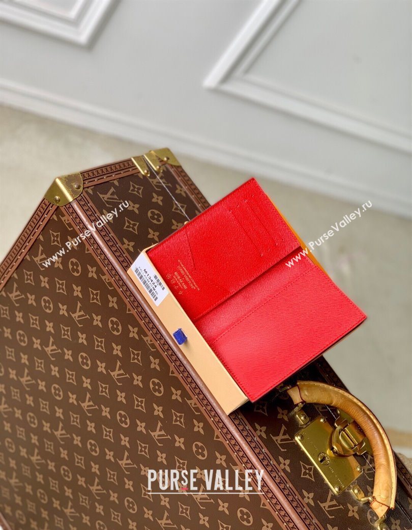 Louis Vuitton LV x TM Passport Cover in Cherry Monogram Canvas M13424 Brown 2025 (KI-250702005)
