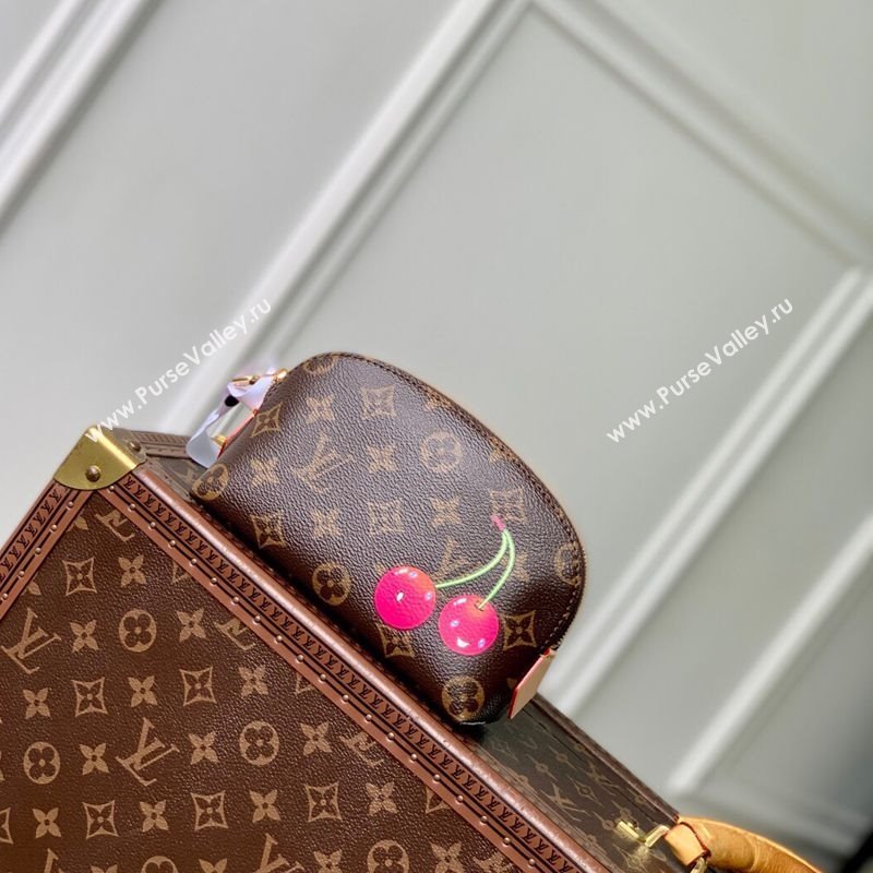Louis Vuitton LV x TM Cosmetic Pouch in Cherry Monogram Canvas M47515 Brown 2025 (KI-250702006)