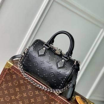 Louis Vuitton Speedy Trunk 20 bag in Black Monogram Leather M14575 2025 (KI-250702007)