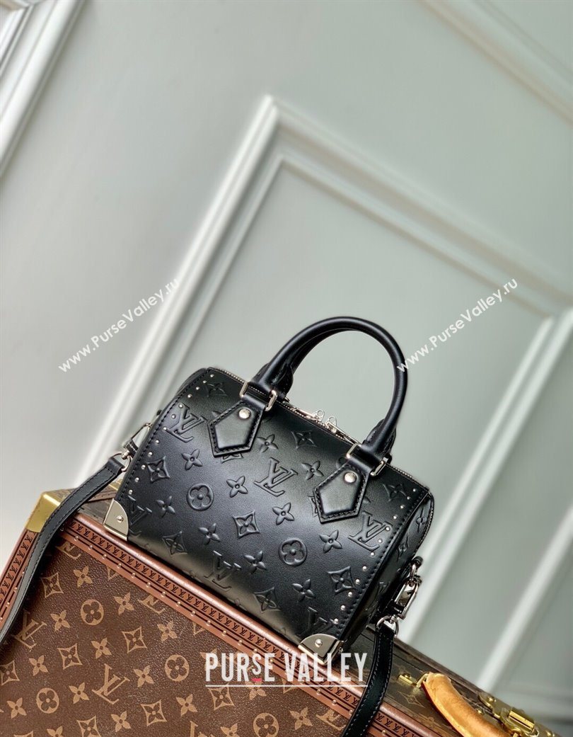 Louis Vuitton Speedy Trunk 20 bag in Black Monogram Leather M14575 2025 (KI-250702007)