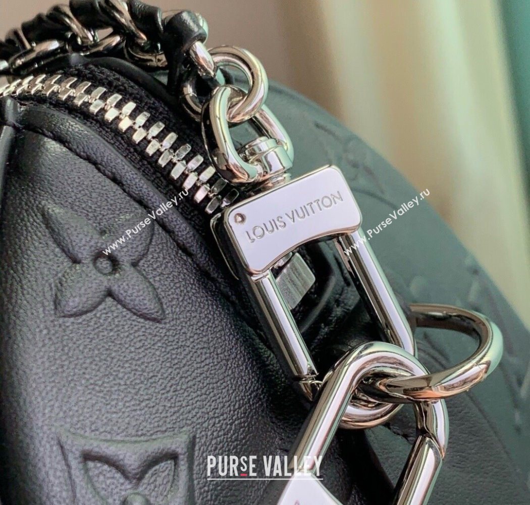 Louis Vuitton Speedy Trunk 20 bag in Black Monogram Leather M14575 2025 (KI-250702007)