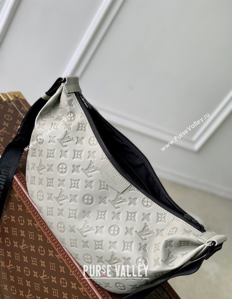 Louis Vuitton Hobo Hamac Bag in Sand Grey Monogram Shadow Leather M24468 2025 (KI-250702001)
