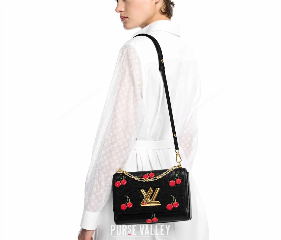 Louis Vuitton LV x TM Twist MM Bag in Black Cherry Epi leather M14094 2025 (KI-250702009)