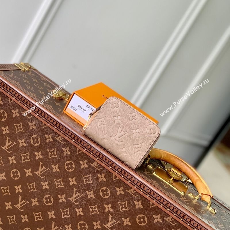 Louis Vuitton Zippy Coin Purse Wallet in Beige Monogram Empreinte Calf Leather M60574 2025 (KI-250701109)